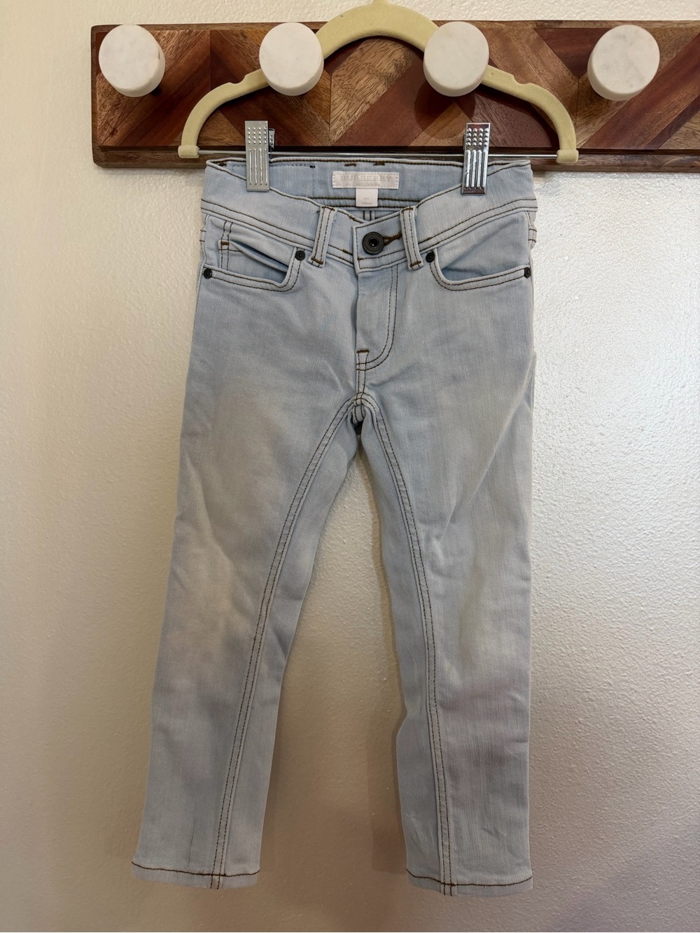 Burberry kids toddler girls boys light wash skinny jeans size 4T/4Y